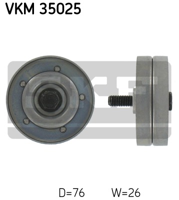 Vratná/vodiaca kladka rebrovaného klinového remeňa SKF (VKM 35025)
